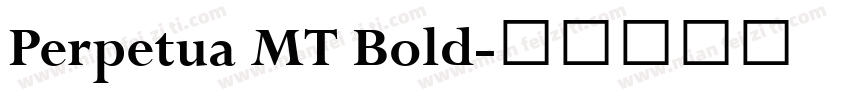 Perpetua MT Bold字体转换
